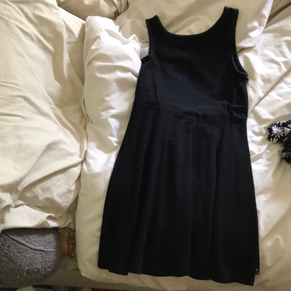 black mini dress